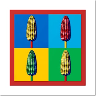 Vibrant Pop Elote  Art - Mexican Cuisine Posters and Art